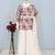 Cream chinon embroidered with squence work free size salwar suit