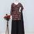 Black chinon embroidered with squence work free size salwar suit
