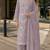 Lavender faux georgette semi stitched suit with embroidery & sequence work