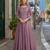 Onion pink embroidered vichitra silk free size stitched anarkali suit