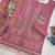 Pink cambric cotton semi stitched suit with embroidery & khatli work