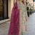 Green chiffon semi stitched suit with embroidery & sequence work