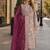 Brown chiffon semi stitched suit with embroidery & sequence work