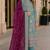 Blue chiffon semi stitched suit with embroidery & sequence work