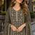 Mehendi chiffon semi stitched suit with embroidered & sequence work