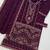 Purple silk semi stitched suit with embroidered & sequence work