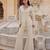 Ivory embroidered organza sharara set