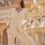 Ivory embroidered organza sharara set