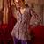 Royal purple embroidered cupro silk sharara set