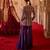 Royal purple embroidered cupro silk sharara set