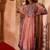 Rose pink embroidered tissue kaftan set