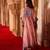 Rose pink embroidered tissue kaftan set