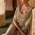 Mint green embroidered kanjivaram tissue tunic cape set