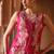 Fuchsia pink embroidered cupro silk co ord set