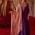 Rich purple embroidered cupro silk anarkali set