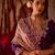 Rich purple embroidered cupro silk anarkali set