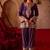 Royal purple embroidered cupro silk farsi kurta set