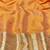 Light orange zari woven banarasi silk traditional saree with blouse piece