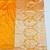 Orange zari woven banarasi silk traditional saree with blouse piece