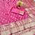 Pink zari woven banarasi silk traditional saree with blouse piece