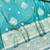 Light blue zari woven banarasi silk traditional saree with blouse piece
