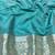 Light blue zari woven banarasi silk traditional saree with blouse piece