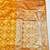 Orange zari woven silk traditional saree with blouse piece