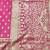 Pink zari woven banarasi silk traditional saree with blouse piece