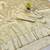 Cream zari woven banarasi silk traditional saree with blouse piece