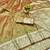 Mehendi zari woven banarasi silk traditional saree with blouse piece