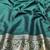 Green zari woven banarasi silk traditional saree with blouse piece