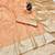 Light orange zari woven banarasi silk traditional saree with blouse piece