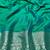 Green zari woven banarasi silk traditional saree with blouse piece