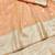 Light orange zari woven banarasi silk traditional saree with blouse piece