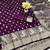 Wine zari woven banarasi silk traditional saree with blouse piece