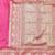 Pink zari woven banarasi silk traditional saree with blouse piece