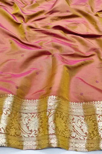 Wine zari woven banarasi silk traditional saree with blouse piece