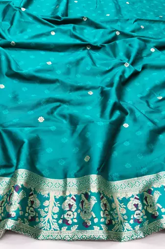 Wine zari woven baluchari silk traditional saree with blouse piece