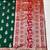 Green zari woven baluchari silk traditional saree with blouse piece