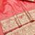 Peach zari woven banarasi silk traditional saree with blouse piece