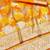 Gold zari woven banarasi silk traditional saree with blouse piece
