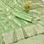 Light green zari woven banarasi silk traditional saree with blouse piece