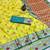 Lime yellow zari woven banarasi silk traditional saree with blouse piece