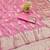 Pink zari woven banarasi silk traditional saree with blouse piece