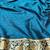 Dark blue zari woven banarasi silk traditional saree with blouse piece