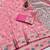 Pink zari woven banarasi silk traditional saree with blouse piece