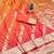 Rani zari woven banarasi silk traditional saree with blouse piece