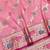 Pink zari woven banarasi silk traditional saree with blouse piece