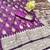 Wine zari woven banarasi silk traditional saree with blouse piece