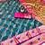 Blue zari woven banarasi silk traditional saree with blouse piece